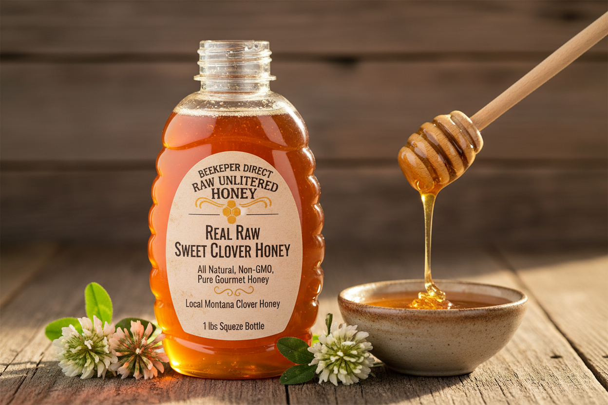 https://farmorganic.shop/products/beekeeper-direct-raw-unfiltered-honey-real-raw-sweet-clover-honey-all-natural-non-gmo-pure-gourmet-honey-local-montana-clover-honey-1lbs-squeeze-bottle