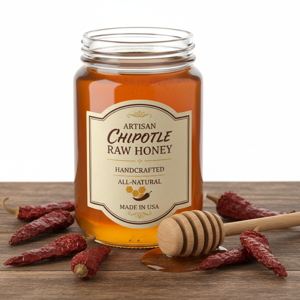 https://farmorganic.shop/products/cloister-honey-infused-honey-chipotle-12-oz-hand-crafted-raw-artisan-honey-100-pure-raw-unfiltered-all-natural-made-in-usa - https://www.farmorganic.shop