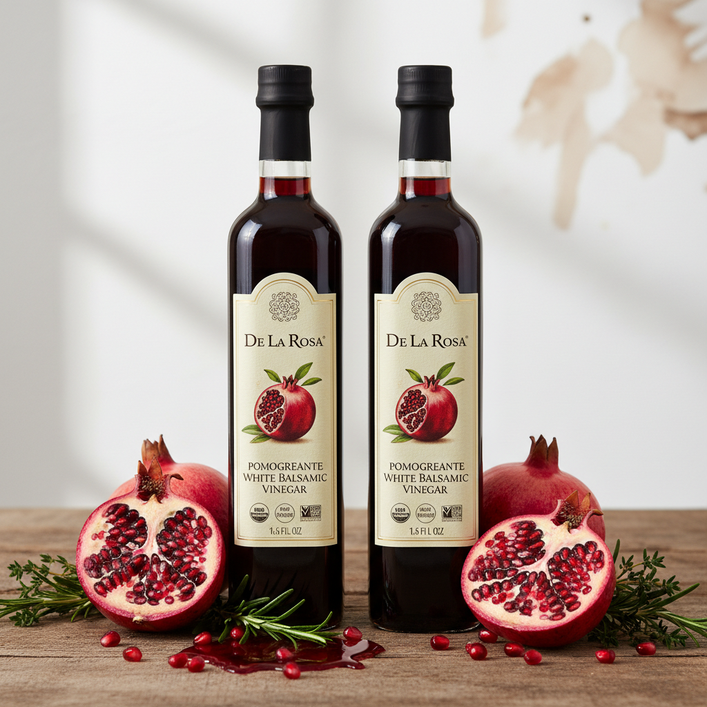 https://farmorganic.shop/products/de-la-rosa-organic-pomegranate-and-white-balsamic-vinegar-vegan-kosher-non-gmo-gluten-free-great-for-salad-dressings-marinades-more-16-9-oz-pack-of-2 - https://www.farmorganic.shop