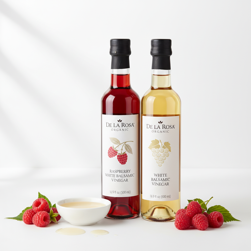 https://farmorganic.shop/products/de-la-rosa-organic-raspberry-and-white-balsamic-vinegar-vegan-kosher-non-gmo-gluten-free-great-for-salad-dressings-marinades-and-more-16-9-oz-pack-of-2 - https://www.farmorganic.shop