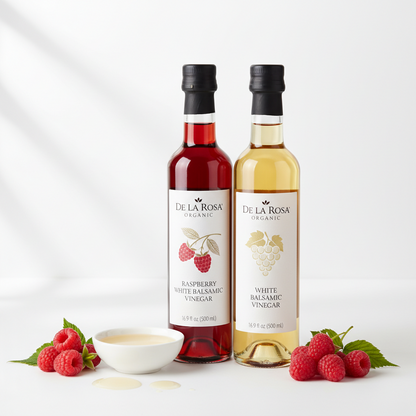 https://farmorganic.shop/products/de-la-rosa-organic-raspberry-and-white-balsamic-vinegar-vegan-kosher-non-gmo-gluten-free-great-for-salad-dressings-marinades-and-more-16-9-oz-pack-of-2 - https://www.farmorganic.shop