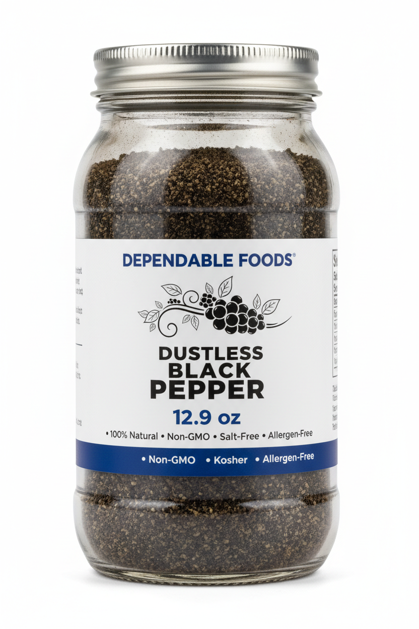 https://farmorganic.shop/products/dependable-foods-dustless-black-pepper-spice-12-9-oz-bulk-jar-100-natural-non-gmo-salt-free-seasoning-kosher-allergen-free