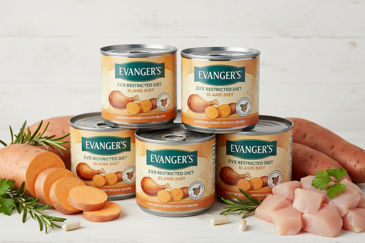 https://farmorganic.shop/products/evangers-evx-restricted-diet-bland-diet-canned-cat-food-24-count-5-5-oz-each-chicken-sweet-potato-recipe-with-prebiotics-postbiotics-for-digestive-microbiome-gut-health-support - https://www.farmorganic.shop