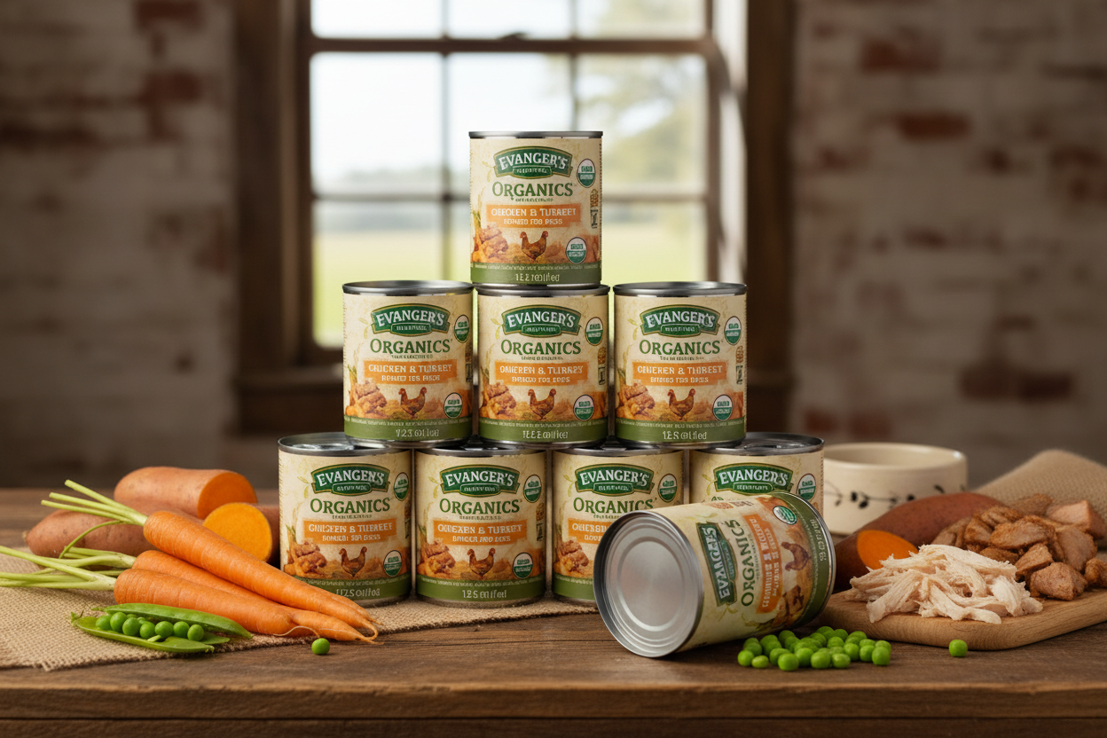 https://farmorganic.shop/products/evangers-organics-chicken-turkey-dinner-for-dogs-12-count-12-5-oz-each-certified-organic-grain-free-gmo-free-nutrient-dense-recipe-with-organic-vegetables-wet-dog-food