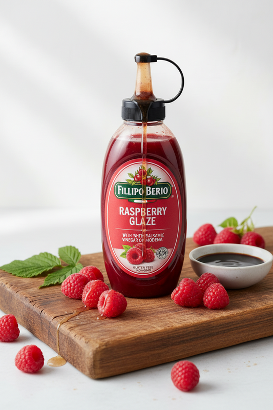 https://farmorganic.shop/products/filippo-berio-raspberry-glaze-with-balsamic-vinegar-of-modena-8-4-ounce-plastic-bottle-gluten-free-non-gmo - https://www.farmorganic.shop