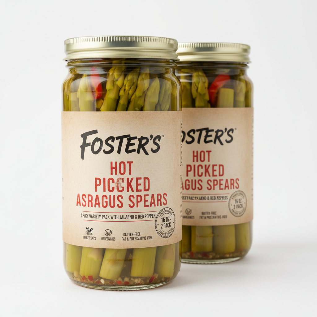 https://farmorganic.shop/products/fosters-hot-pickled-asparagus-spears-in-a-jar-spicy-variety-pack-jalapeno-and-red-pepper-16oz-2-pack-traditional-pickled-vegetables-recipe-over-40-years-gluten-free-fat-and-preservative-free