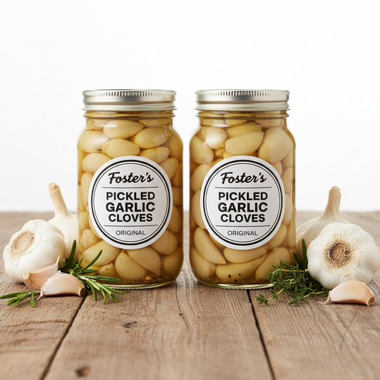 https://farmorganic.shop/products/fosters-pickled-garlic-cloves-in-a-jar-original-16oz-2-pack-traditional-pickled-vegetables-recipe-for-over-40-years-low-calorie-snack-gluten-free-fat-and-preservative-free-pickles