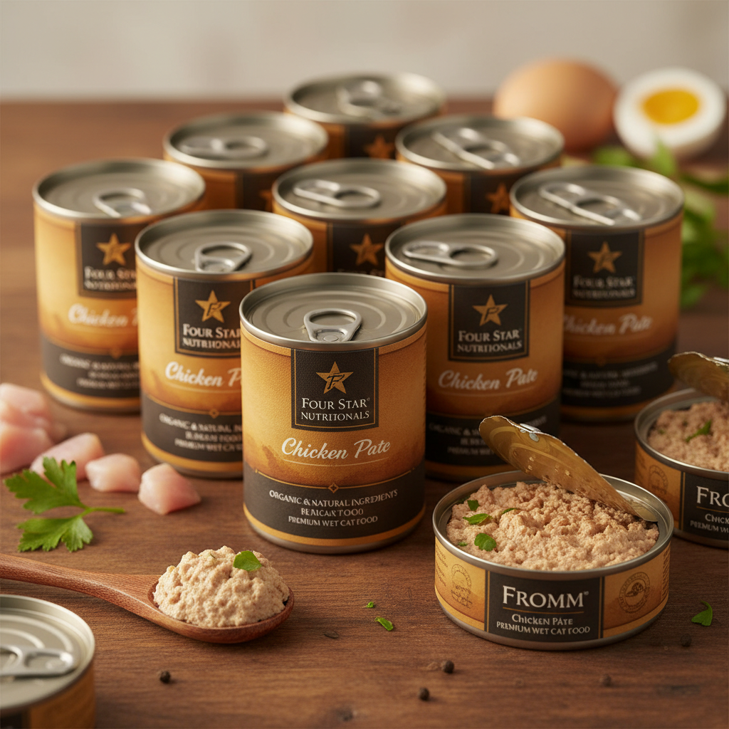 https://farmorganic.shop/products/fromm-four-star-nutritionals-chicken-pate-cat-food-premium-wet-cat-food-chicken-recipe-case-of-12-3-oz-cans - https://www.farmorganic.shop