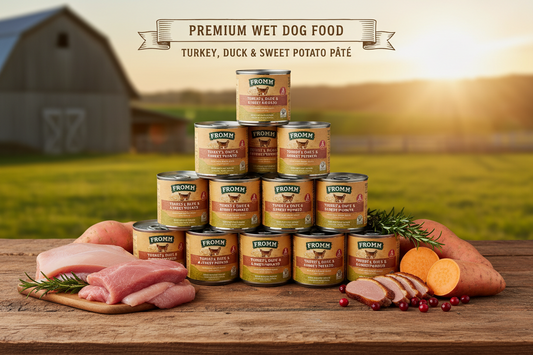 https://farmorganic.shop/products/fromm-turkey-duck-sweet-potato-pate-dog-food-premium-wet-dog-food-turkey-recipe-case-of-12-cans