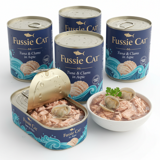 https://farmorganic.shop/products/fussie-cat-premium-tuna-clams-in-aspic-grain-free-wet-cat-food-2-82oz-case-of-24
