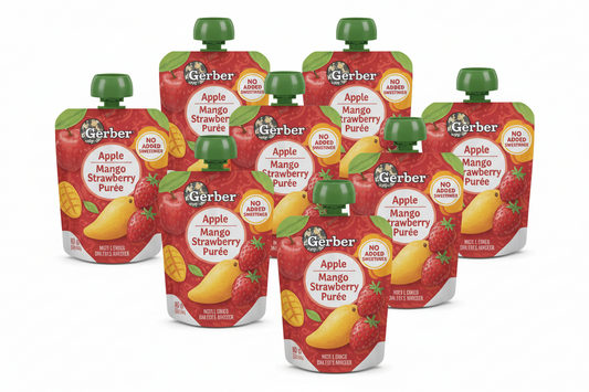 https://farmorganic.shop/products/gerber-stage-2-baby-food-apple-mango-strawberry-puree-pouch-2-servings-of-fruit-no-added-sweetener-no-artificial-colors-or-flavors-12-pack