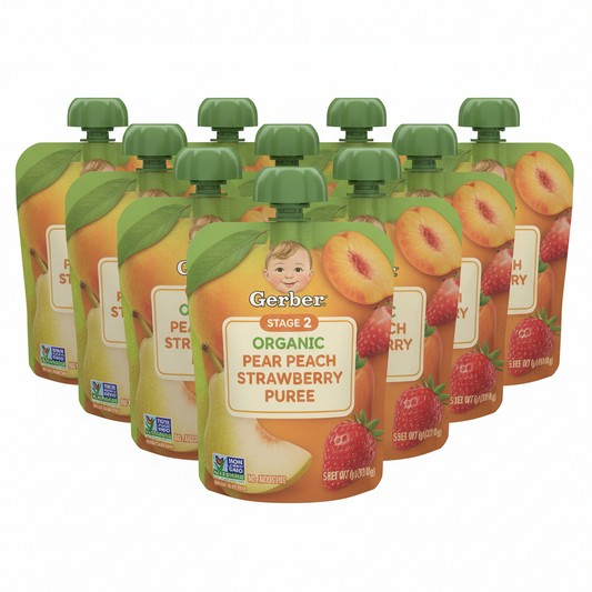 https://farmorganic.shop/products/gerber-stage-2-baby-food-organic-pear-peach-strawberry-puree-pouch-2-servings-of-fruit-no-added-sweetener-no-artificial-colors-or-flavors-12-pack