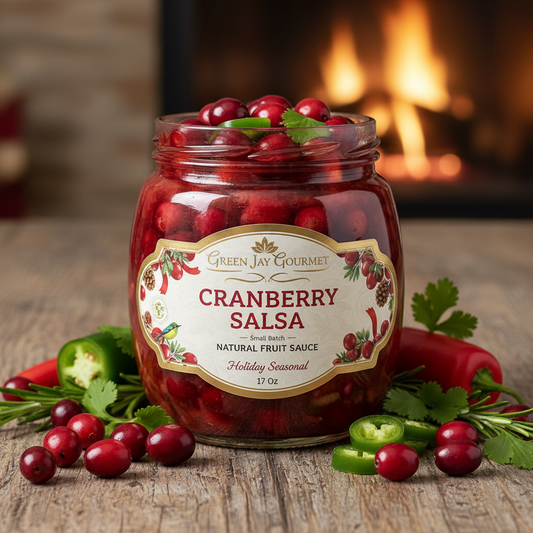 https://farmorganic.shop/products/green-jay-gourmet-cranberry-salsa-holiday-seasonal-fruit-salsa-medium-heat-picante-salsa-gourmet-salsa-dip-with-no-preservatives-gluten-free-small-batch-natural-salsa-sauce-17-ounces - https://www.farmorganic.shop