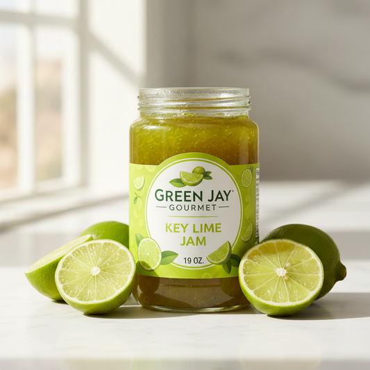 https://farmorganic.shop/products/green-jay-gourmet-key-lime-jam-all-natural-lime-jam-key-lime-pie-filling-dessert-topping-vegan-gluten-free-jam-contains-no-preservatives-or-corn-syrup-made-in-usa-lime-jelly-19-ounces