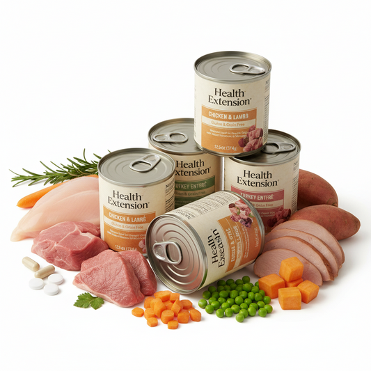 https://farmorganic.shop/products/health-extension-variety-pack-of-wet-dog-food-chicken-lamb-entree-and-turkey-entree-canned-12-5-oz-374g-each-gluten-grain-free-natural-food-for-puppies-and-dogs-added-vitamins-mineral