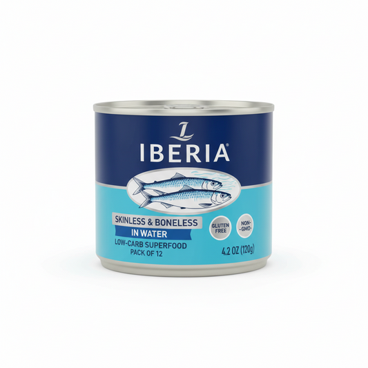 https://farmorganic.shop/products/iberia-skinless-boneless-sardines-in-water-4-2-ounce-pack-of-12-gluten-free-non-gmo-moist-and-tender-low-carb-convenient-superfood - https://www.farmorganic.shop