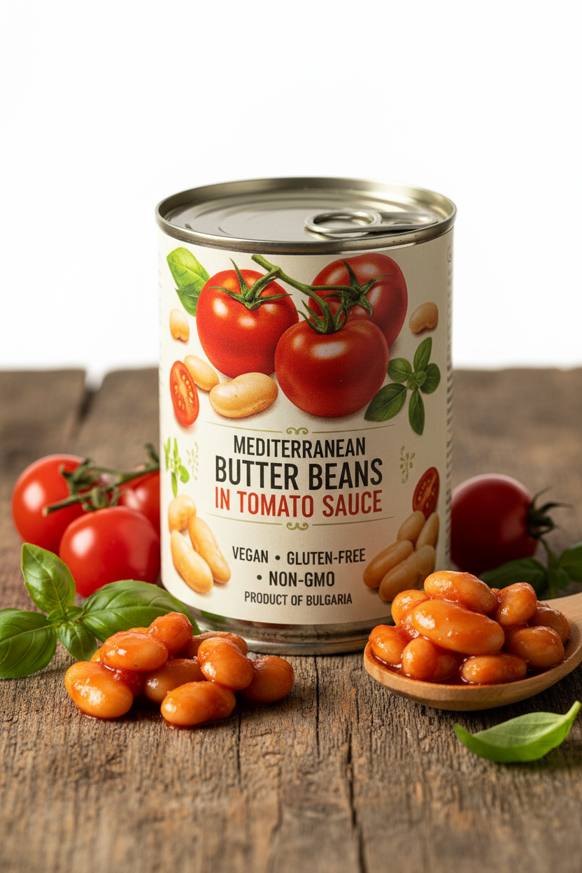 https://farmorganic.shop/products/ika-s-garden-butter-beans-in-tomato-sauce-19-4-oz-hearty-mediterranean-style-beans-vegan-gluten-free-gmo-free-product-of-bulgaria - https://www.farmorganic.shop