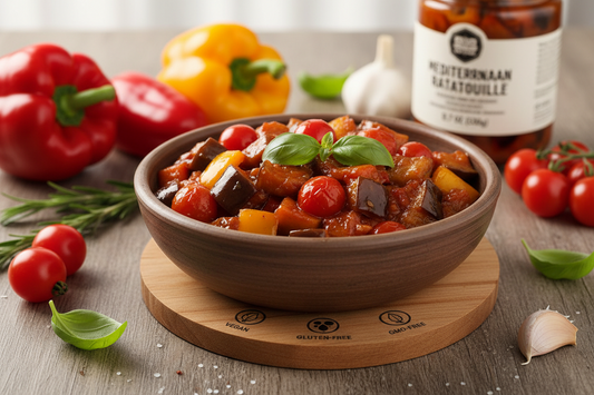 https://farmorganic.shop/products/ika-s-garden-eggplant-ratatouille-in-spicy-sweet-sour-sauce-vegan-gluten-free-gmo-free-mediterranean-style-ready-to-serve-dish-18-7-oz