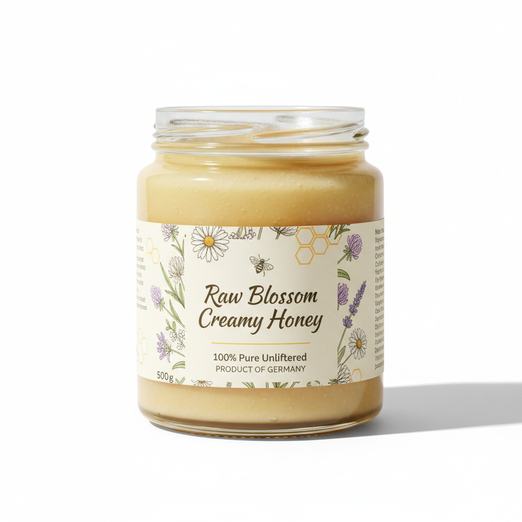 https://farmorganic.shop/products/ikas-garden-raw-blossom-creamy-honey-100-pure-unfiltered-gluten-free-product-of-germany-17-6-oz-500g-jar - https://www.farmorganic.shop