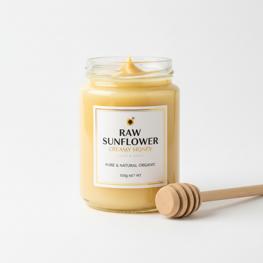 https://farmorganic.shop/products/ikas-garden-raw-sunflower-creamy-honey-100-pure-unfiltered-gluten-free-product-of-germany-17-6-oz-500g-jar - https://www.farmorganic.shop