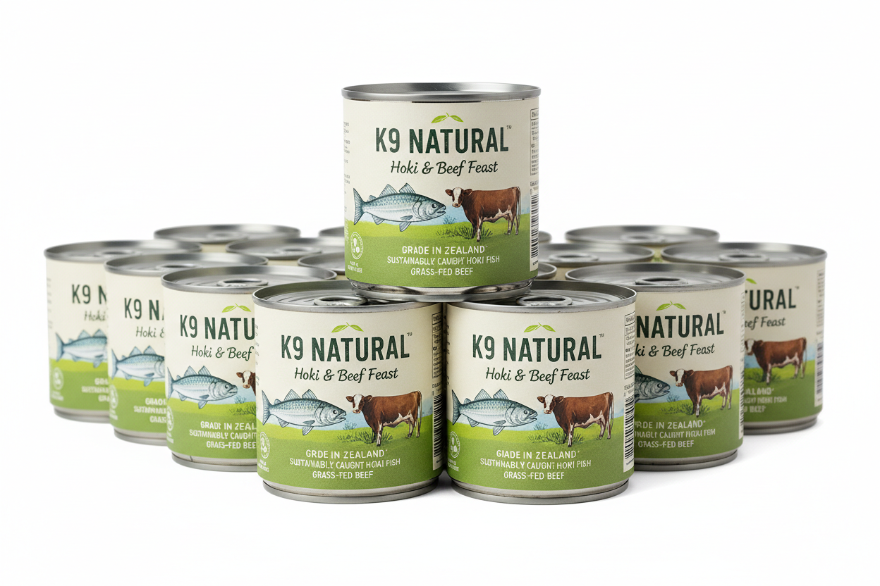 https://farmorganic.shop/products/k9-natural-wet-dog-food-pate-hoki-beef-feast-6-oz-cans-pack-of-12-grain-free-made-in-new-zealand-with-sustainably-caught-hoki-fish-and-grass-fed-and-finished-beef - https://www.farmorganic.shop