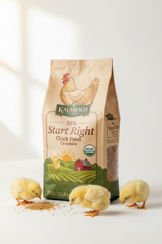 https://farmorganic.shop/products/kalmbach-feeds-18-start-right-chick-feed-crumbles-25-lb - https://www.farmorganic.shop