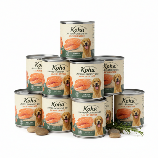 https://farmorganic.shop/products/koha-limited-ingredient-diet-salmon-entree-for-dogs-dog-food-toppers-for-picky-eaters-sensitive-stomach-canned-dog-food-pate-dog-13-oz-pack-of-12