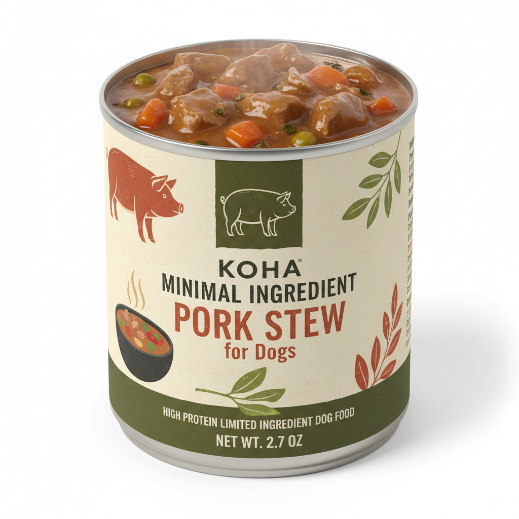 https://farmorganic.shop/products/koha-minimal-ingredient-pork-stew-for-dogs-high-protein-limited-ingredient-dog-food-12-7oz-cans-case-of-12 - https://www.farmorganic.shop