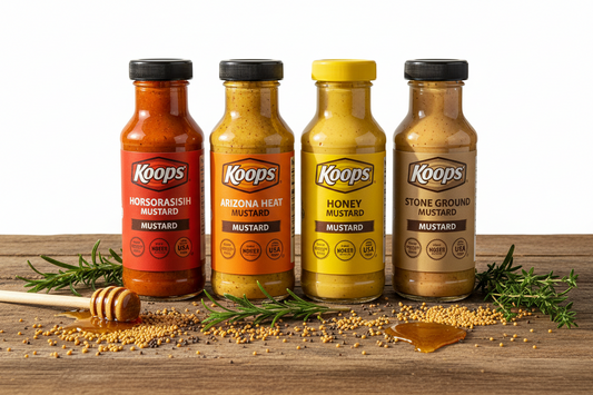 https://farmorganic.shop/products/koops-fan-favorites-mustard-variety-pack-horseradish-arizona-heat-honey-mustard-stone-ground-gluten-free-kosher-made-in-usa-from-quality-mustard-seeds-12-oz-pack-of-4 - https://www.farmorganic.shop