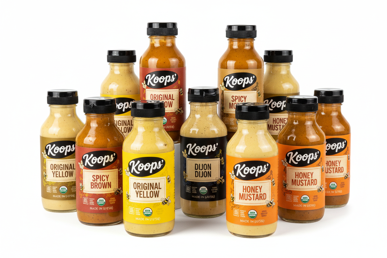 https://farmorganic.shop/products/koops-mustard-variety-pack-original-yellow-spicy-brown-dijon-honey-mustard-more-gluten-free-kosher-usda-organic-made-in-usa-from-quality-mustard-seeds-12-oz-pack-of-10