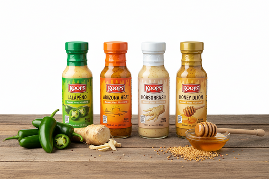 https://farmorganic.shop/products/koops-sweet-heat-mustard-variety-pack-jalapeno-arizona-heat-horseradish-honey-dijon-gluten-free-kosher-made-in-usa-from-quality-mustard-seeds-12-oz-pack-of-4 - https://www.farmorganic.shop