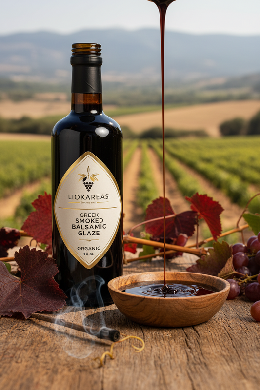 https://farmorganic.shop/products/liokareas-greek-smoked-balsamic-glaze-organic-nongmo-8-45oz-made-from-grapes-grown-in-greece-no-added-sugars