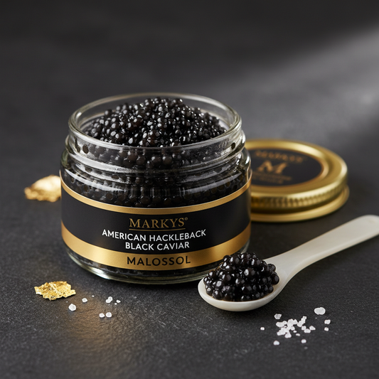 https://farmorganic.shop/products/markys-hackleback-black-american-caviar-1-oz-28-g-premium-malossol-black-roe-guaranteed-overnight