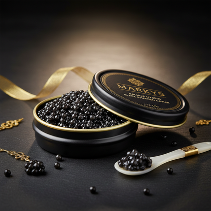 https://farmorganic.shop/products/markys-kaluga-hybrid-black-sturgeon-caviar-1-oz-28-g-malossol-kaluga-hybrid-black-roe - https://www.farmorganic.shop