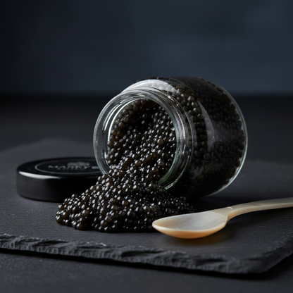 https://farmorganic.shop/products/markys-kaluga-hybrid-black-sturgeon-caviar-1-oz-28-g-malossol-kaluga-hybrid-black-roe - https://www.farmorganic.shop