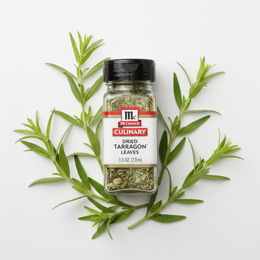 https://farmorganic.shop/products/mccormick-culinary-dried-tarragon-leaves-3-5-oz-one-3-5-ounce-container-of-tarragon-herb-perfect-in-sauces-salads-dressings-meat-marinades-and-stews - https://www.farmorganic.shop