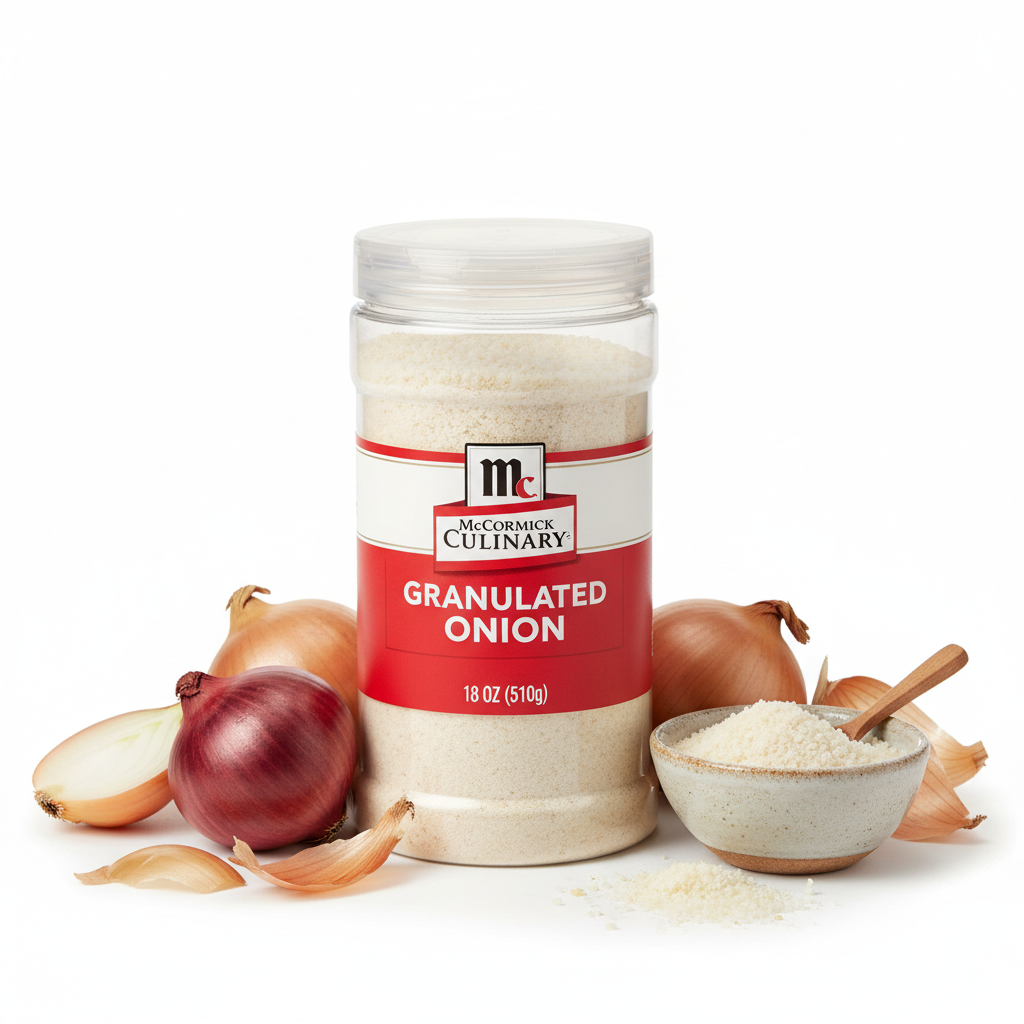 https://farmorganic.shop/products/mccormick-culinary-granulated-onion-18-oz-one-18-ounce-container-of-granulated-onion-powder-perfect-in-dips-breading-soups-and-meats - https://www.farmorganic.shop