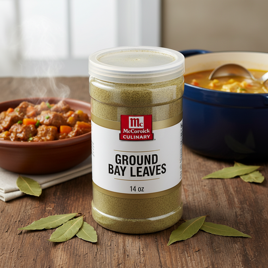 https://farmorganic.shop/products/mccormick-culinary-ground-bay-leaves-14-oz-one-14-ounce-container-of-bulk-bay-leaves-for-cooking-ideal-for-stews-soups-chili-and-more - https://www.farmorganic.shop