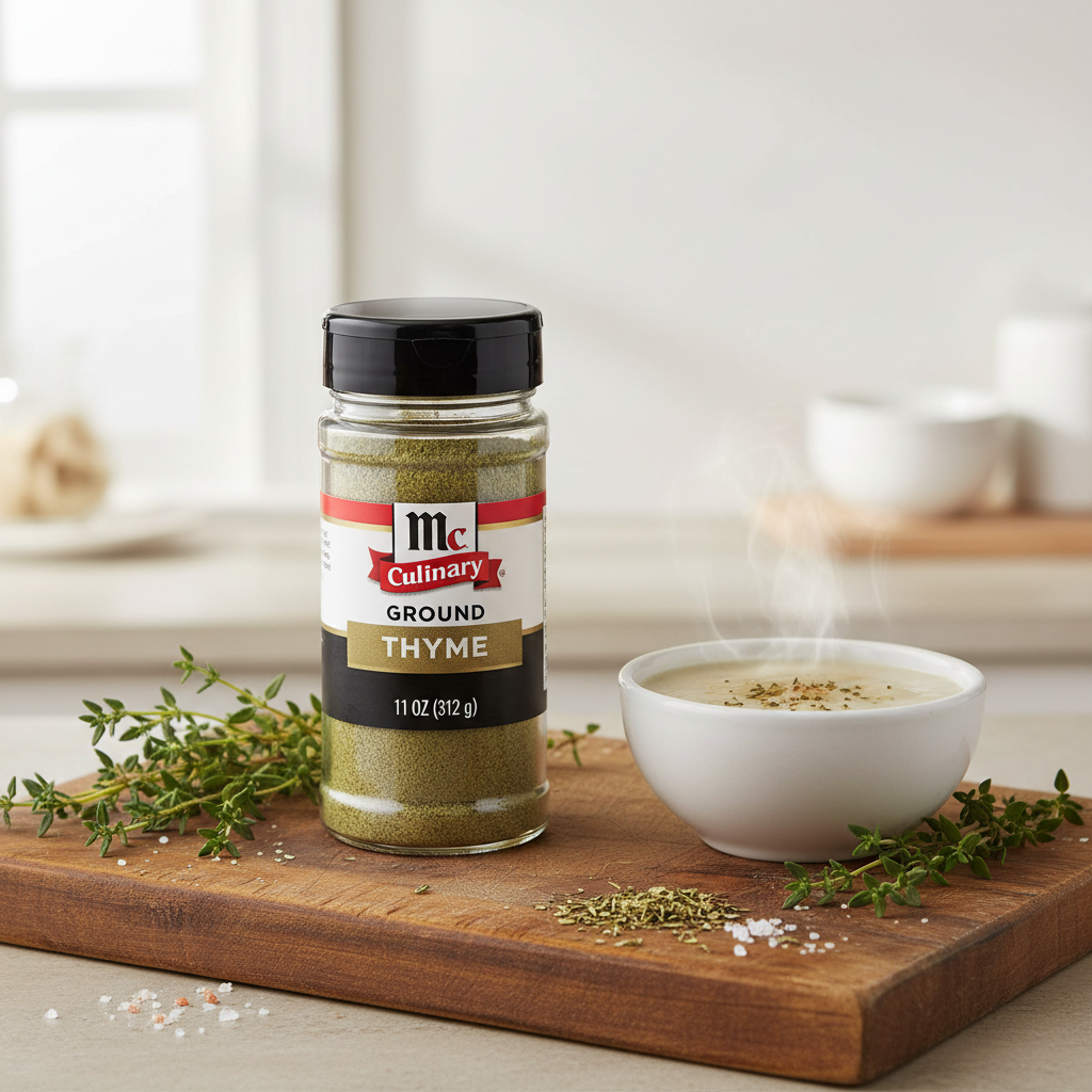 https://farmorganic.shop/products/mccormick-culinary-ground-thyme-11-oz-one-11-ounce-container-of-ground-thyme-seasoning-best-with-chowders-and-soups-meat-seafood-mashed-potatoes-and-more - https://www.farmorganic.shop