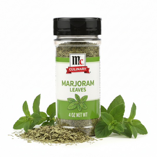https://farmorganic.shop/products/mccormick-culinary-marjoram-leaves-4-oz-one-4-ounce-container-of-marjoram-spice-for-a-bitter-minty-flavor-ideal-in-stews-salads-pork-and-beef-dishes-and-sauces