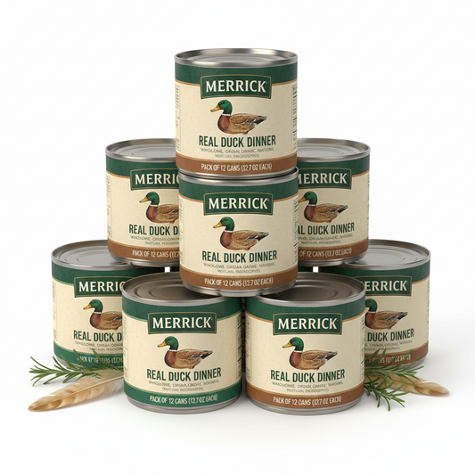 https://farmorganic.shop/products/merrick-grain-free-premium-and-natural-canned-dog-food-soft-and-healthy-wet-recipe-real-duck-dinner-pack-of-12-12-7-oz-cans