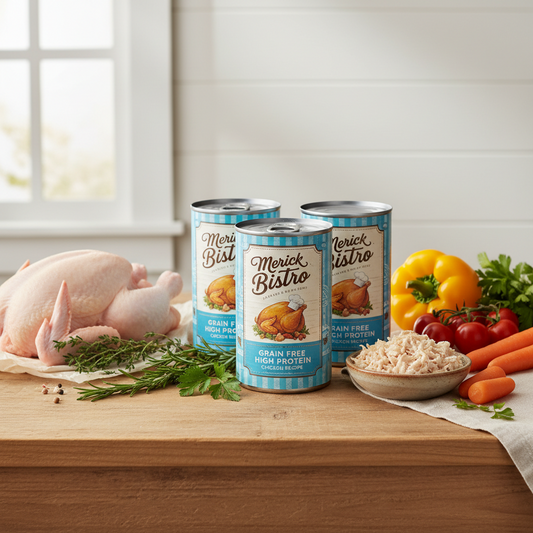 https://farmorganic.shop/products/merrick-purrfect-bistro-grain-free-premium-soft-canned-pate-adult-wet-cat-food-high-protein-chicken-recipe-pack-of-24-5-5-oz-cans