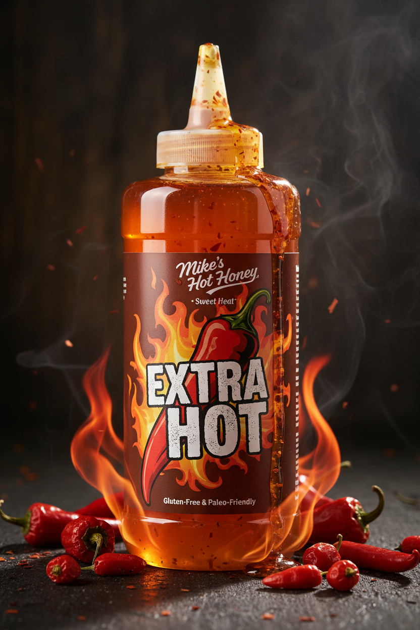 https://farmorganic.shop/products/mikes-hot-honey-extra-hot-americas-1-brand-of-hot-honey-spicy-honey-infused-with-chili-peppers-gluten-free-paleo-friendly-sweet-heat-perfect-for-hot-sauce-lovers-24oz-chefs-bottle-1-pack