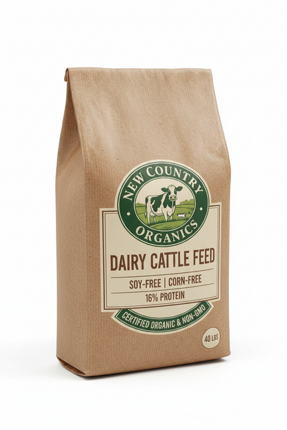 https://farmorganic.shop/products/new-country-organics-cattle-feed-for-dairy-cattle-soy-free-corn-free-16-protein-certified-organic-and-non-gmo-40-lbs - https://www.farmorganic.shop