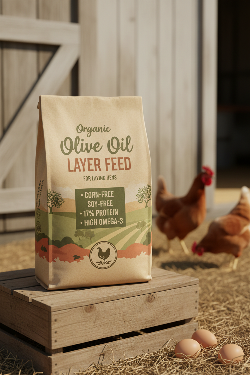 https://farmorganic.shop/products/new-country-organics-i-organic-olive-oil-layer-feed-for-laying-hens-corn-free-soy-free-17-protein-high-omega-3-chicken-feed-organic-chicken-layer-food-for-healthy-eggs-hens-40-lbs - https://www.farmorganic.shop