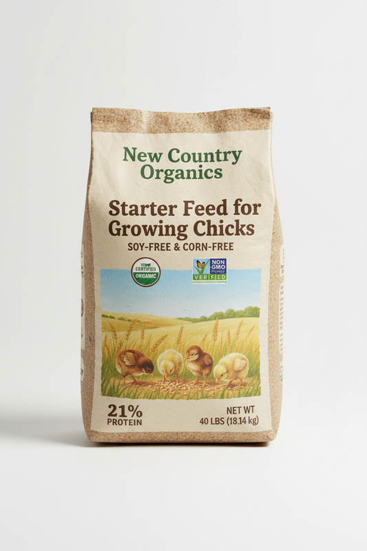 https://farmorganic.shop/products/new-country-organics-starter-feed-for-growing-chicks-soy-free-and-corn-free-21-protein-certified-organic-and-non-gmo-40-lbs