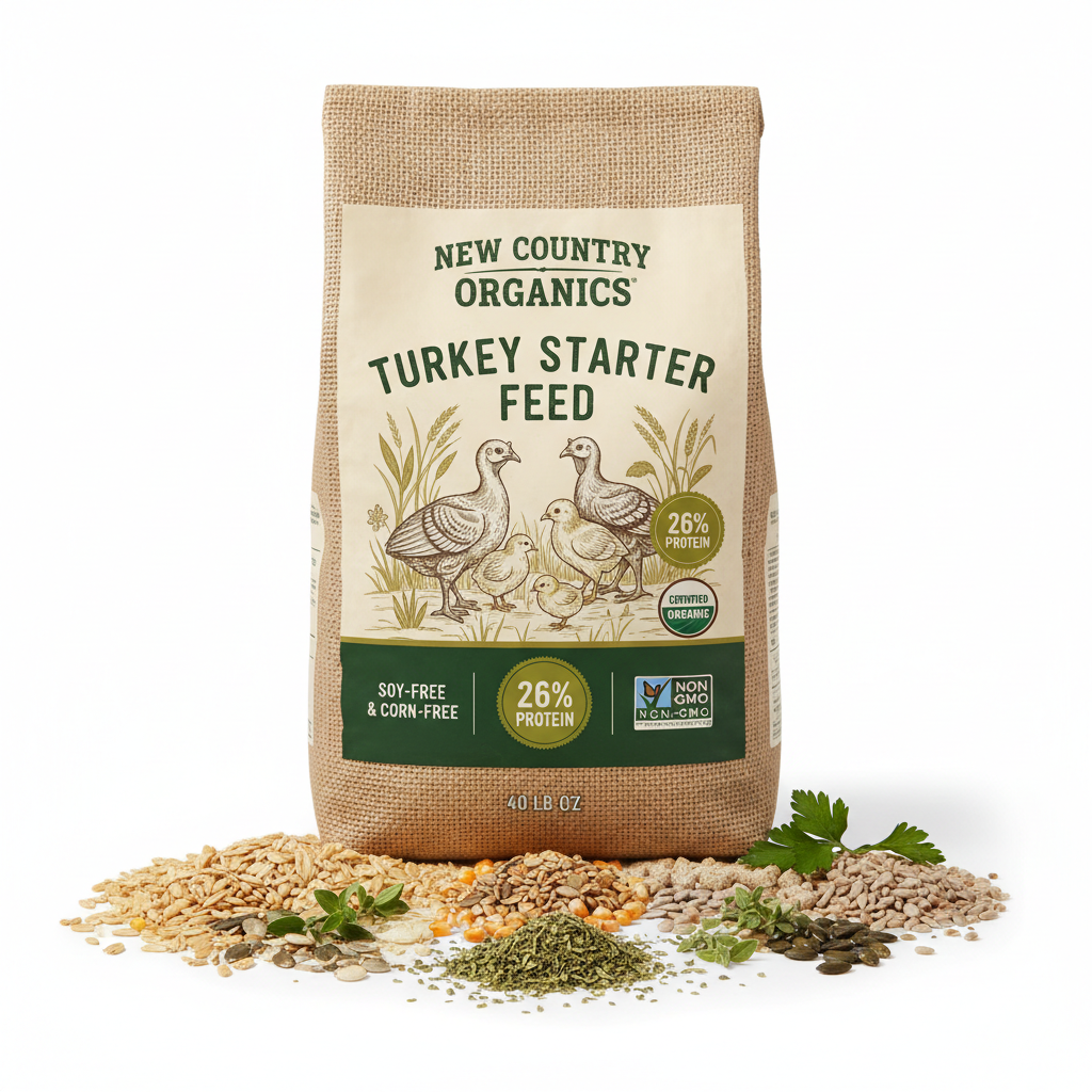 https://farmorganic.shop/products/new-country-organics-turkey-starter-feed-40-lbs-i-turkey-feed-for-poults-and-chicks-soy-free-and-corn-free-26-protein-certified-organic-and-non-gmo