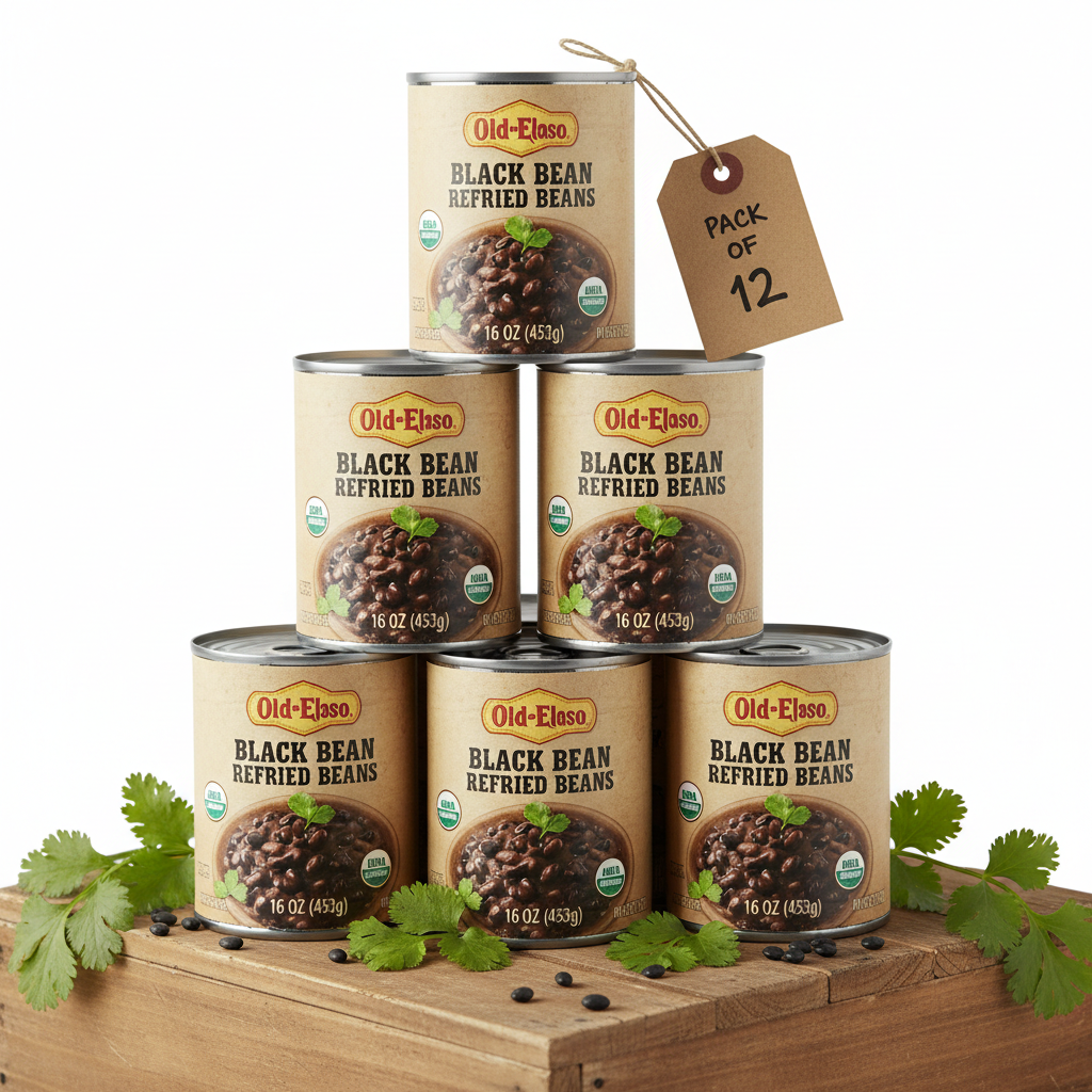 https://farmorganic.shop/products/old-el-paso-black-bean-refried-beans-16-oz-pack-of-12 - https://www.farmorganic.shop