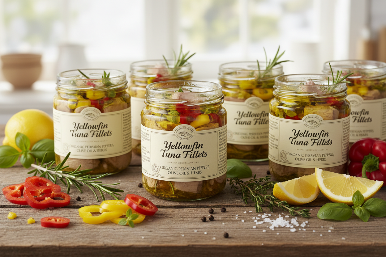 https://farmorganic.shop/products/onboard-yellowfin-tuna-fillets-mediterranean-seafood-diet-pescatarian-jarred-atun-fresh-sea-tuna-salad-high-in-protein-healthy-ready-to-eat-snacks-packed-in-glass-jar-6-packs-peruvian-peppers