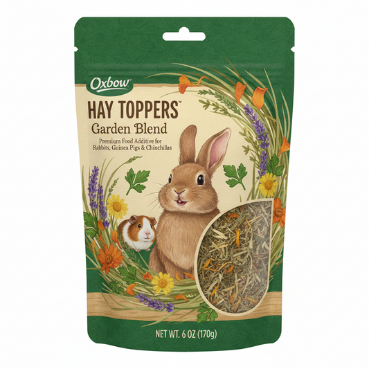 https://farmorganic.shop/products/oxbow-hay-toppers-garden-blend-bunny-treats-foraging-enrichment-for-rabbits-chinchillas-guinea-pigs-and-other-small-herbivores-timothy-hay-topper-premium-rabbit-food-additive-2oz - https://www.farmorganic.shop